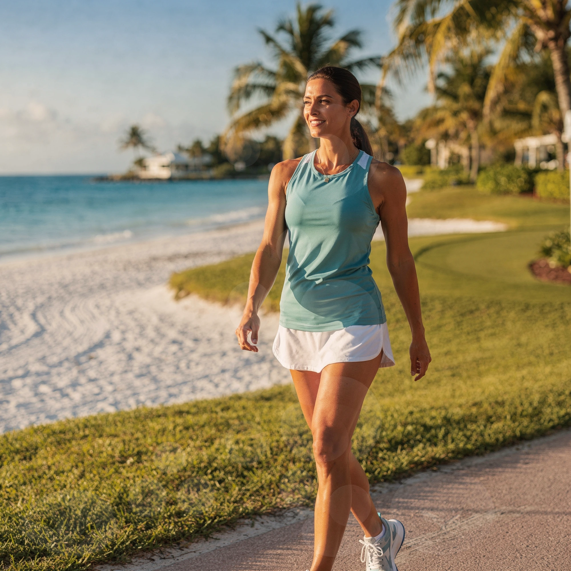 Active woman outdoors on the Southwest Florida coast - conditions treated for Sanibel, FL patients at Florida Bladder Institute